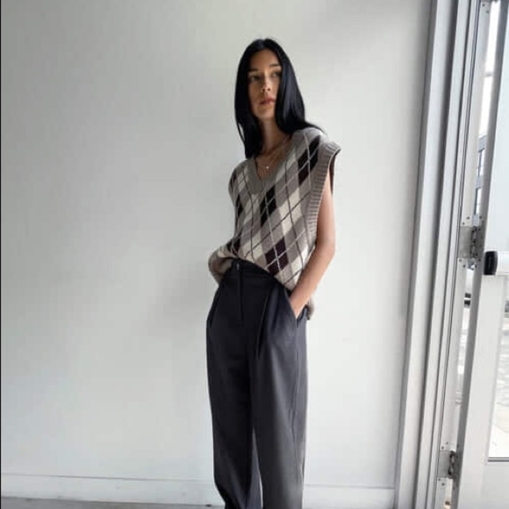 OAK + FORT Argyle Sweater Vest